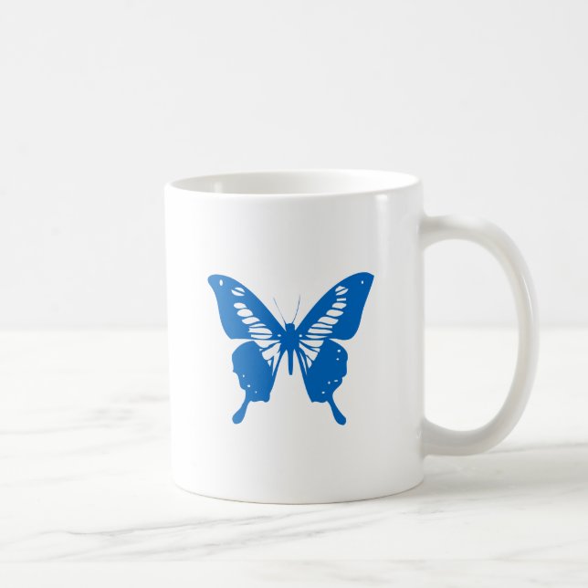 Caneca De Café Borboleta Azul (Direita)
