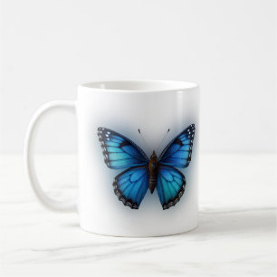 Caneca De Café Borboleta Azul