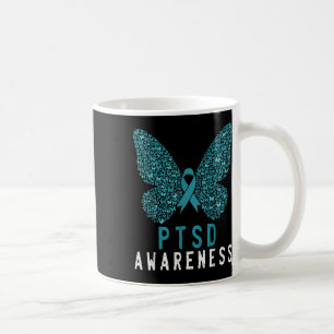 Caneca De Café Borboleta Azul Claro Faixa Arco-Íris Guerreiro Con