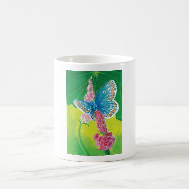 Caneca De Café Borboleta azul-da-Chapmans (Terços de Polyommatus) (Centro)