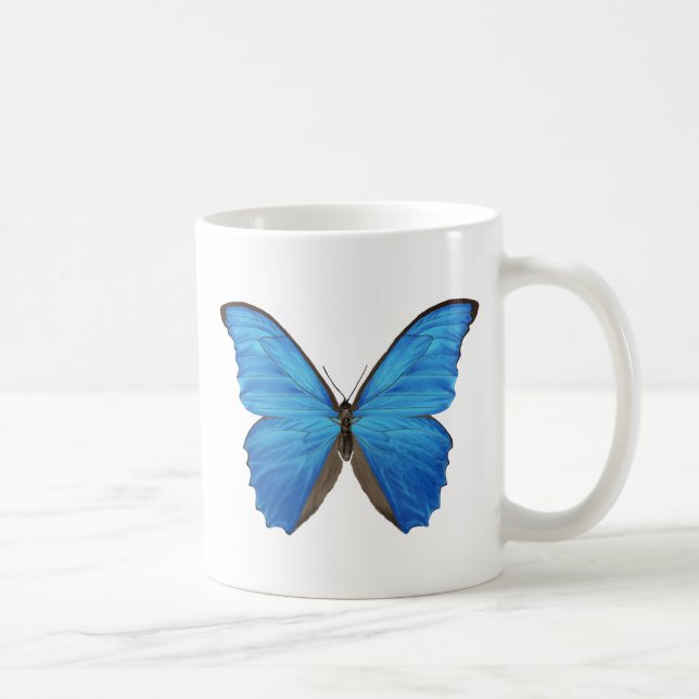 Caneca De Café Borboleta azul de Morpho (Direita)