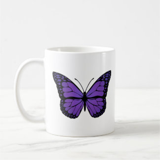 Caneca De Café Borboleta - Borboleta Roxa - Presente Perfeito