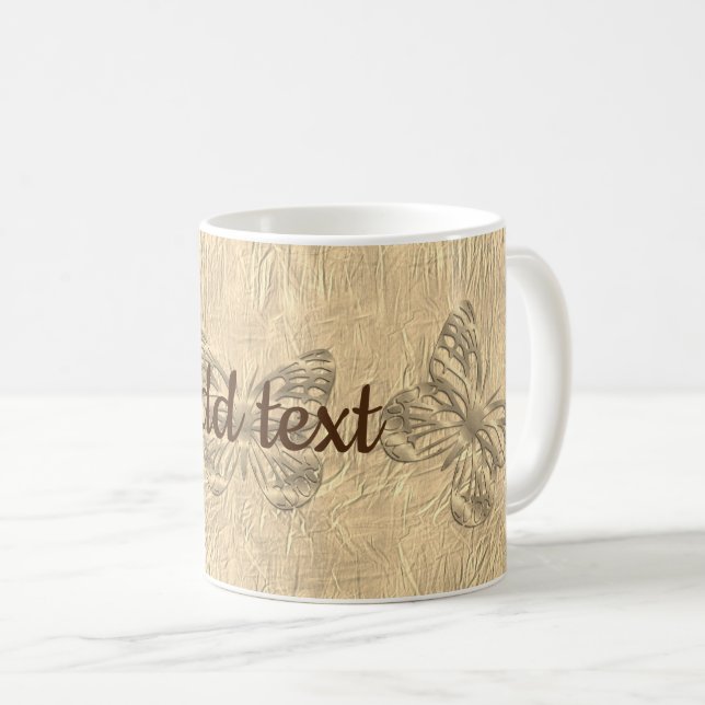 Caneca De Café Borboleta-branca (Frente Esquerda)