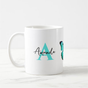 Caneca De Café Borboleta-branca e borboleta-branca