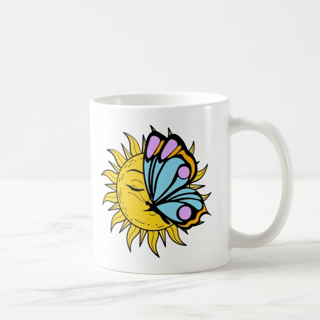Caneca De Café Borboleta Celestial Sun (Direita)