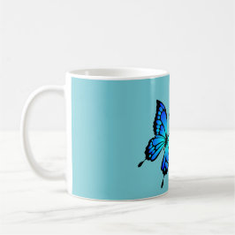 Caneca De Café Borboleta Chic Funky Monograma Coffee Mug