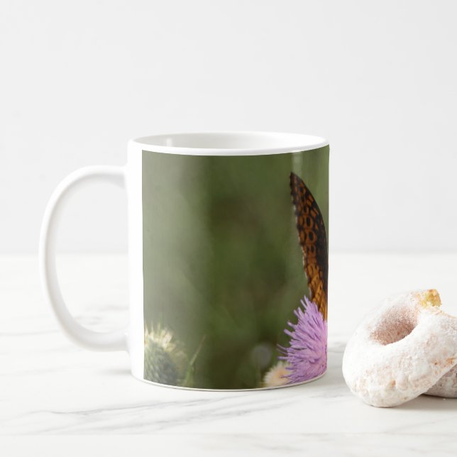 Caneca De Café Borboleta com um caroço (Com Donut)