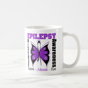 Caneca De Café Borboleta da consciência da epilepsia