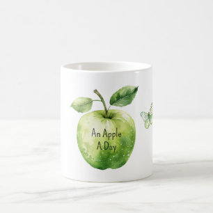 Caneca De Café Borboleta da Maçã Verde por Dia