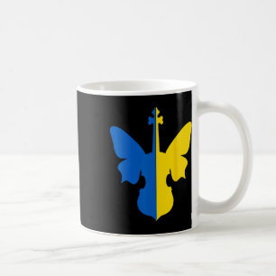 Caneca De Café Borboleta da Paz da Ucrânia Violino Bandeira Ucran