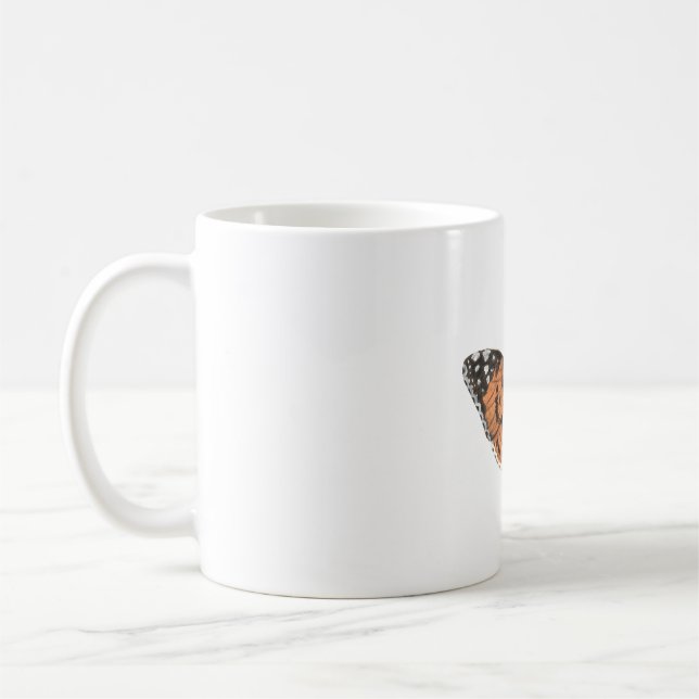 Caneca De Café Borboleta Dama Pintada (Esquerda)