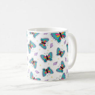 Caneca De Café Borboleta de Verão Retrô