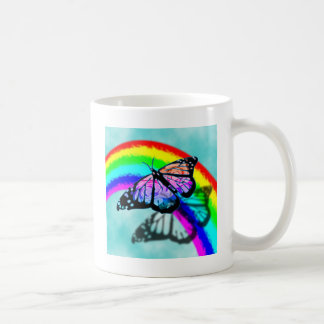 Caneca De Café Borboleta do arco-íris