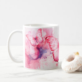 Caneca De Café Borboleta do Cancer da mama