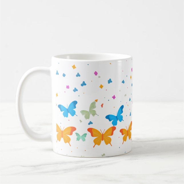 Caneca De Café Borboleta e Confetti Mug de Pastel Whimsso (Esquerda)