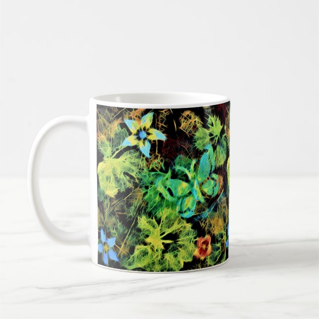 Caneca De Café Borboleta e Flor Rodilius Clássico Mug (Esquerda)