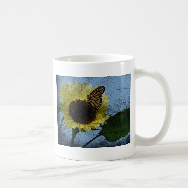 Caneca De Café Borboleta e girassol (Direita)