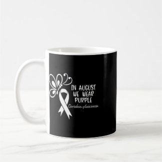 Caneca De Café Borboleta Em Agosto Nós Usamos Roxo Conscientizaçã