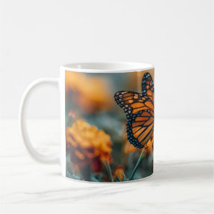 Caneca De Café Borboleta em um Calêndula