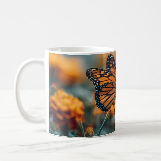 Caneca De Café Borboleta em um Calêndula (Esquerda)