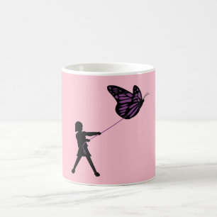 Caneca De Café Borboleta em uma trela