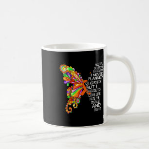 Caneca De Café Borboleta Fita Múltipla Sclerose Sensibilização M