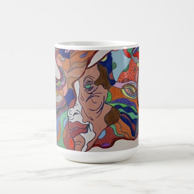 Caneca De Café Borboleta Folha Retrato Coffee Mug (Centro)