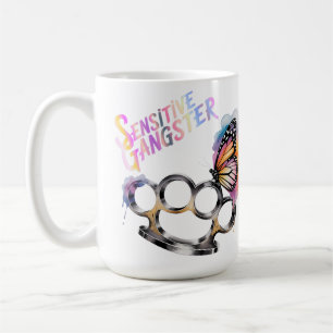 Caneca De Café Borboleta Gângster Sensível E Punhos Americanos