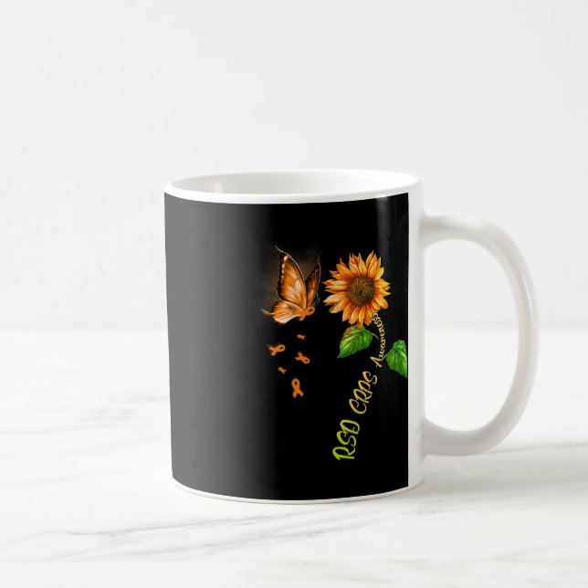 Caneca De Café Borboleta Girassol RSD Sensibilização CRPS (Direita)
