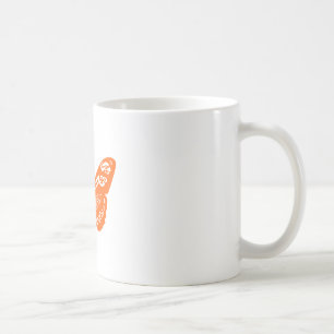 Caneca De Café Borboleta Laranja