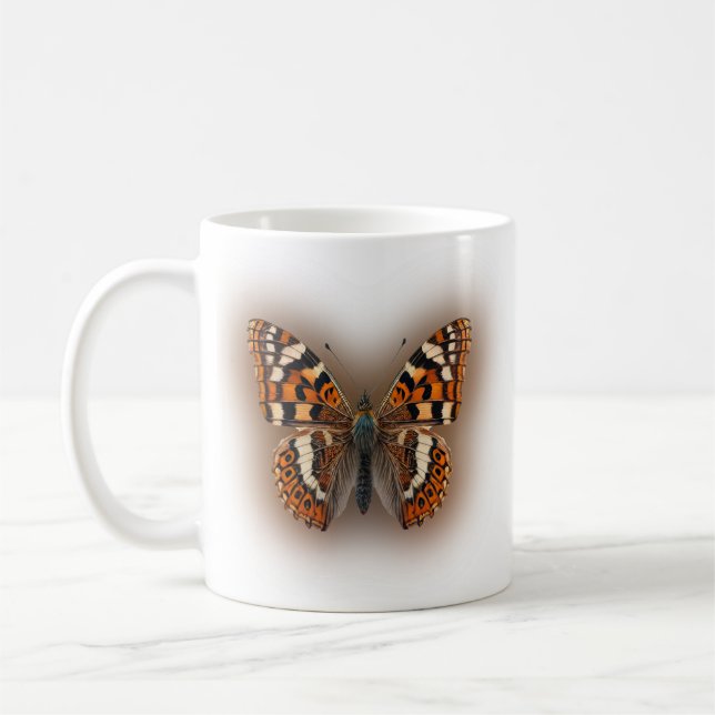 Caneca De Café Borboleta Laranja (Esquerda)