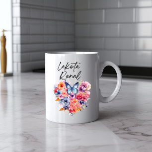 Caneca De Café Borboleta Mensageira Aquarela