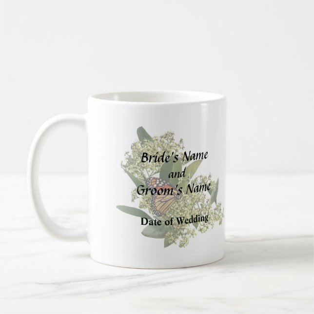 Caneca De Café Borboleta Monarca em Euonymus (Esquerda)