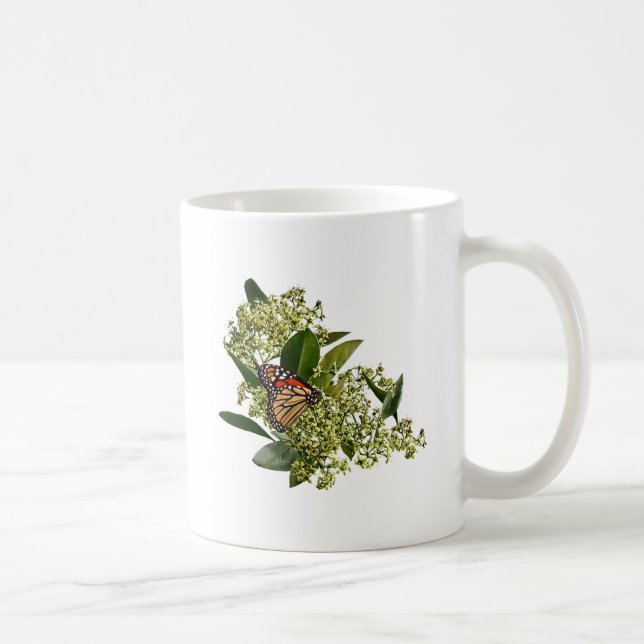 Caneca De Café Borboleta Monarca em Euonymus (Direita)