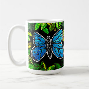 caneca de café Borboleta Morpho