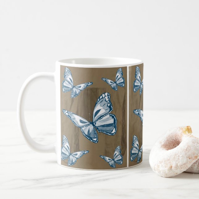 Caneca De Café Borboleta Mug (Com Donut)