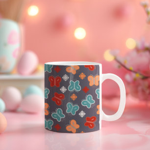 Caneca De Café Borboleta multicoloração