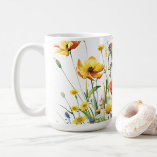 Caneca De Café Borboleta no Jardim