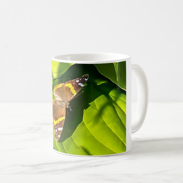 Caneca De Café Borboleta no Sol (Frente Esquerda)