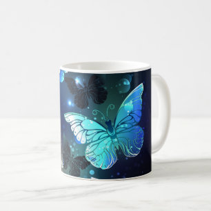 Caneca De Café Borboleta Noturna Flutuante