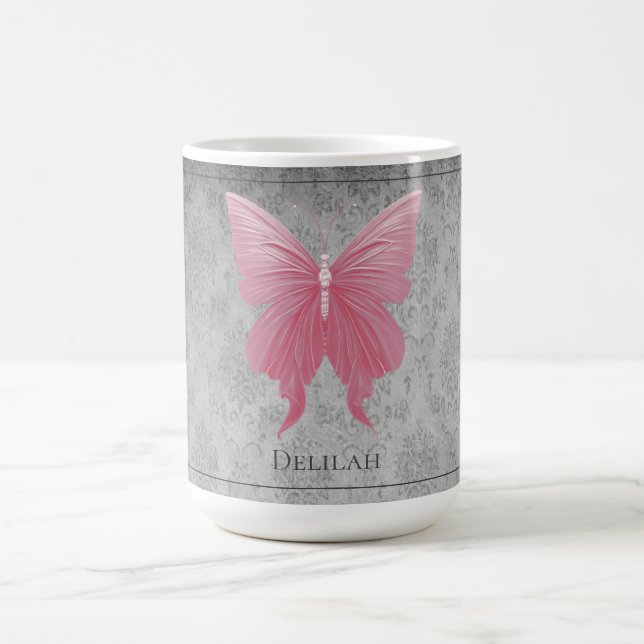 Caneca De Café Borboleta Rosa (Centro)