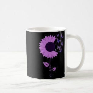 Caneca De Café Borboleta Roxo Fita Roxo Awarene Sobredosagem de G