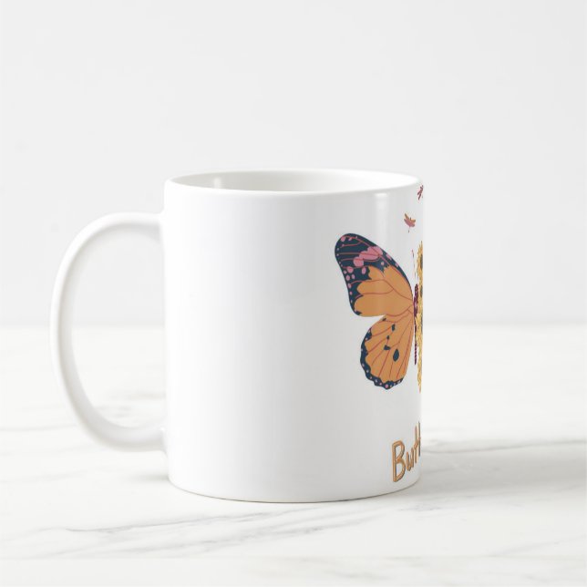 Caneca De Café Borboleta Simples Nigéria Natureza Café Mug (Esquerda)