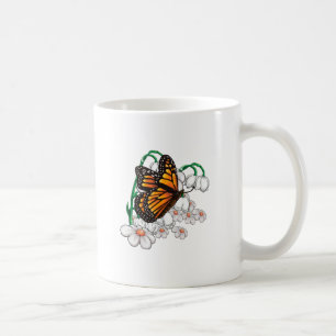 Caneca De Café Borboleta sobre flores