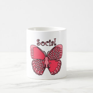 Caneca De Café Borboleta Social