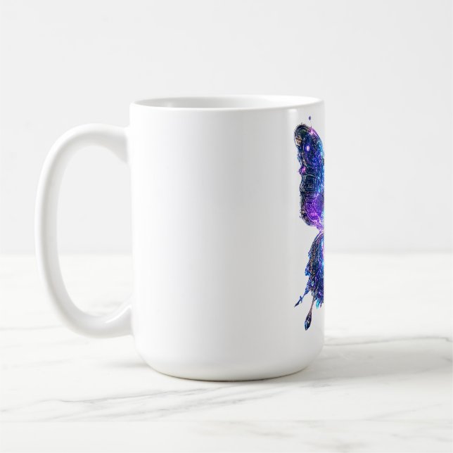 Caneca De Café Borboleta Sonho de IA (Esquerda)