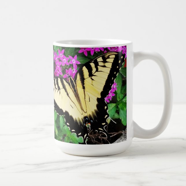 Caneca De Café Borboleta Swallowtail de Tigre Oriental #1 (Direita)