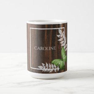 Caneca De Café Borboleta Verde russa - Mug de café personalizado