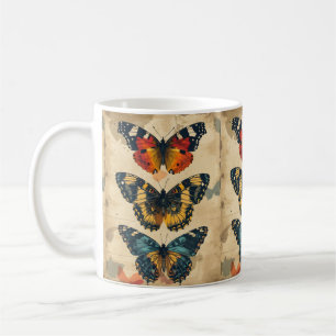 Caneca De Café Borboleta: Vintage