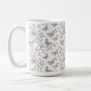 Caneca De Café Borboletas Botânicas